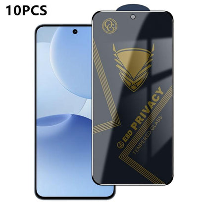 10pcs OG Golden Armor Anti-Static High-Aluminium Screen-Printed Privacy Tempered Glass Film, For Realme Note 80 4G, For Realme C83 5G, For Realme P4 Lite 4G, For Realme C85 4G, For Realme 16 5G, For Realme 16 Pro 5G, For Realme GT 8 Pro Global         ...