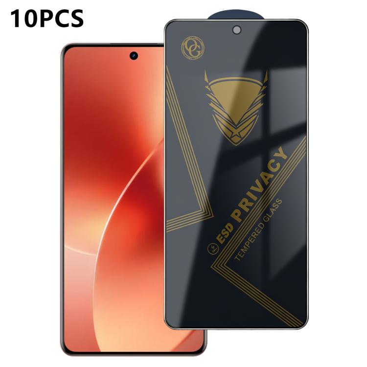 10pcs OG Golden Armor Anti-Static High-Aluminium Screen-Printed Privacy Tempered Glass Film, For Realme Note 80 4G, For Realme C83 5G, For Realme P4 Lite 4G, For Realme C85 4G, For Realme 16 5G, For Realme 16 Pro 5G, For Realme GT 8 Pro Global         ...