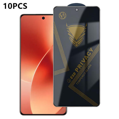 10pcs OG Golden Armor Anti-Static High-Aluminium Screen-Printed Privacy Tempered Glass Film, For Realme Note 80 4G, For Realme C83 5G, For Realme P4 Lite 4G, For Realme C85 4G, For Realme 16 5G, For Realme 16 Pro 5G, For Realme GT 8 Pro Global         ...