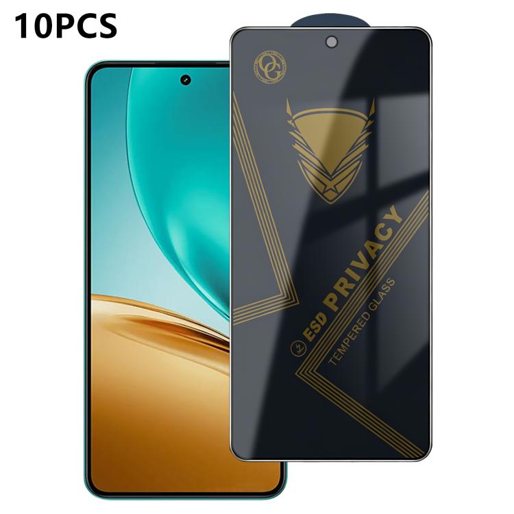 10pcs OG Golden Armor Anti-Static High-Aluminium Screen-Printed Privacy Tempered Glass Film, For Realme Note 80 4G, For Realme C83 5G, For Realme P4 Lite 4G, For Realme C85 4G, For Realme 16 5G, For Realme 16 Pro 5G, For Realme GT 8 Pro Global         ...