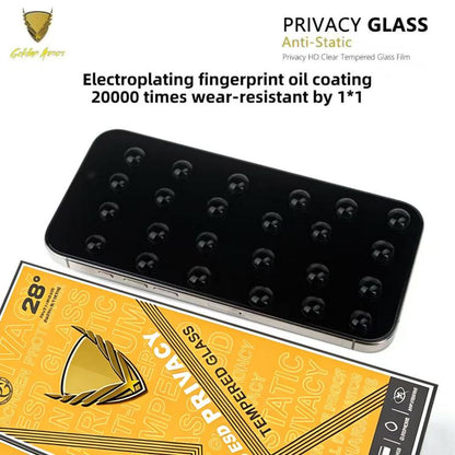 10pcs OG Golden Armor Anti-Static High-Aluminium Screen-Printed Privacy Tempered Glass Film, For Realme Note 80 4G, For Realme C83 5G, For Realme P4 Lite 4G, For Realme C85 4G, For Realme 16 5G, For Realme 16 Pro 5G, For Realme GT 8 Pro Global         ...