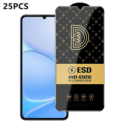 25pcs Royal Diamond Anti-Static Screen-Printed HD Tempered Glass Film, For Realme C100i 4G, For Realme C100x 4G, For Realme C100 5G, For Realme Narzo 100 Lite 5G, For Realme P4 Lite 5G, For Realme Note 80 4G, For Realme C83 5G, For Realme P4 Lite 4G   ...