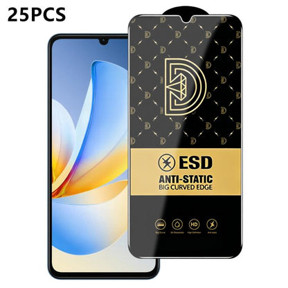 25pcs Royal Diamond Anti-Static Screen-Printed HD Tempered Glass Film, For Realme C100i 4G, For Realme C100x 4G, For Realme C100 5G, For Realme Narzo 100 Lite 5G, For Realme P4 Lite 5G, For Realme Note 80 4G, For Realme C83 5G, For Realme P4 Lite 4G   ...