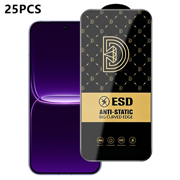 25pcs Royal Diamond Anti-Static Screen-Printed HD Tempered Glass Film, For Realme C100i 4G, For Realme C100x 4G, For Realme C100 5G, For Realme Narzo 100 Lite 5G, For Realme P4 Lite 5G, For Realme Note 80 4G, For Realme C83 5G, For Realme P4 Lite 4G   ...