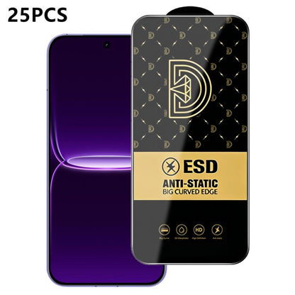 25pcs Royal Diamond Anti-Static Screen-Printed HD Tempered Glass Film, For Realme C100i 4G, For Realme C100x 4G, For Realme C100 5G, For Realme Narzo 100 Lite 5G, For Realme P4 Lite 5G, For Realme Note 80 4G, For Realme C83 5G, For Realme P4 Lite 4G   ...
