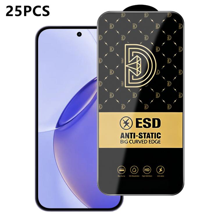 25pcs Royal Diamond Anti-Static Screen-Printed HD Tempered Glass Film, For Realme C100i 4G, For Realme C100x 4G, For Realme C100 5G, For Realme Narzo 100 Lite 5G, For Realme P4 Lite 5G, For Realme Note 80 4G, For Realme C83 5G, For Realme P4 Lite 4G   ...