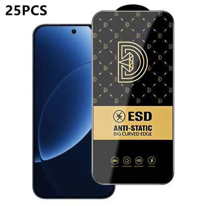 25pcs Royal Diamond Anti-Static Screen-Printed HD Tempered Glass Film, For Realme C100i 4G, For Realme C100x 4G, For Realme C100 5G, For Realme Narzo 100 Lite 5G, For Realme P4 Lite 5G, For Realme Note 80 4G, For Realme C83 5G, For Realme P4 Lite 4G   ...
