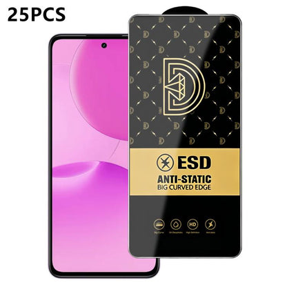 25pcs Royal Diamond Anti-Static Screen-Printed HD Tempered Glass Film, For Realme C100i 4G, For Realme C100x 4G, For Realme C100 5G, For Realme Narzo 100 Lite 5G, For Realme P4 Lite 5G, For Realme Note 80 4G, For Realme C83 5G, For Realme P4 Lite 4G   ...
