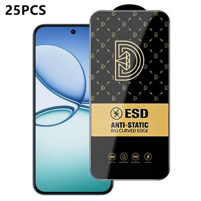25pcs Royal Diamond Anti-Static Screen-Printed HD Tempered Glass Film, For Realme C100i 4G, For Realme C100x 4G, For Realme C100 5G, For Realme Narzo 100 Lite 5G, For Realme P4 Lite 5G, For Realme Note 80 4G, For Realme C83 5G, For Realme P4 Lite 4G   ...