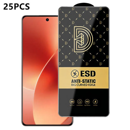25pcs Royal Diamond Anti-Static Screen-Printed HD Tempered Glass Film, For Realme C100i 4G, For Realme C100x 4G, For Realme C100 5G, For Realme Narzo 100 Lite 5G, For Realme P4 Lite 5G, For Realme Note 80 4G, For Realme C83 5G, For Realme P4 Lite 4G   ...
