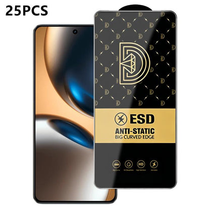 25pcs Royal Diamond Anti-Static Screen-Printed HD Tempered Glass Film, For Realme C100i 4G, For Realme C100x 4G, For Realme C100 5G, For Realme Narzo 100 Lite 5G, For Realme P4 Lite 5G, For Realme Note 80 4G, For Realme C83 5G, For Realme P4 Lite 4G   ...