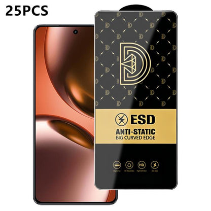 25pcs Royal Diamond Anti-Static Screen-Printed HD Tempered Glass Film, For Realme C100i 4G, For Realme C100x 4G, For Realme C100 5G, For Realme Narzo 100 Lite 5G, For Realme P4 Lite 5G, For Realme Note 80 4G, For Realme C83 5G, For Realme P4 Lite 4G   ...