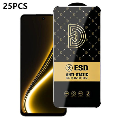 25pcs Royal Diamond Anti-Static Screen-Printed HD Tempered Glass Film, For Realme C100i 4G, For Realme C100x 4G, For Realme C100 5G, For Realme Narzo 100 Lite 5G, For Realme P4 Lite 5G, For Realme Note 80 4G, For Realme C83 5G, For Realme P4 Lite 4G   ...