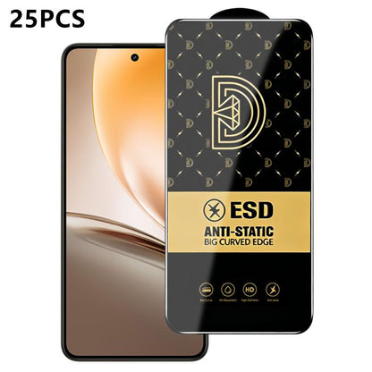 25pcs Royal Diamond Anti-Static Screen-Printed HD Tempered Glass Film, For Realme C100i 4G, For Realme C100x 4G, For Realme C100 5G, For Realme Narzo 100 Lite 5G, For Realme P4 Lite 5G, For Realme Note 80 4G, For Realme C83 5G, For Realme P4 Lite 4G   ...
