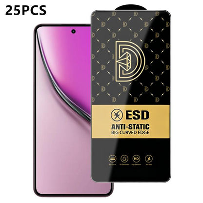 25pcs Royal Diamond Anti-Static Screen-Printed HD Tempered Glass Film, For Realme C100i 4G, For Realme C100x 4G, For Realme C100 5G, For Realme Narzo 100 Lite 5G, For Realme P4 Lite 5G, For Realme Note 80 4G, For Realme C83 5G, For Realme P4 Lite 4G   ...