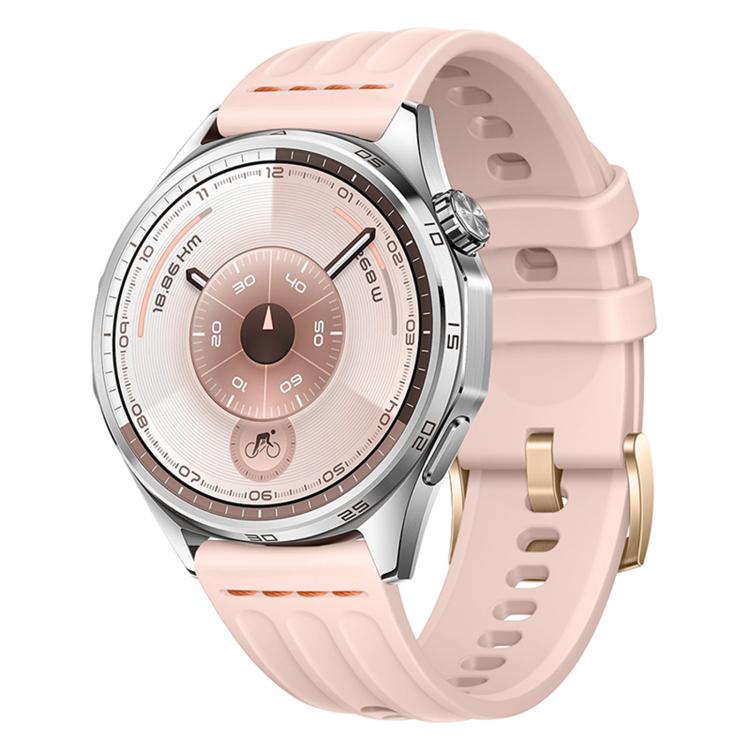 One Line Triple Loop Design Solid Color Silicone Watch Band, 22mm, 18mm