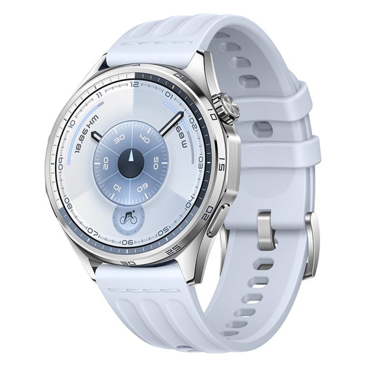 One Line Triple Loop Design Solid Color Silicone Watch Band, 22mm, 18mm