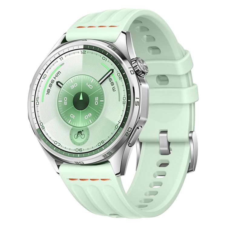 One Line Triple Loop Design Solid Color Silicone Watch Band, 22mm, 18mm