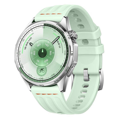 One Line Triple Loop Design Solid Color Silicone Watch Band, 22mm, 18mm