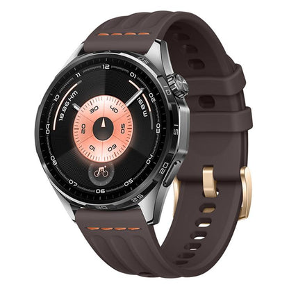 One Line Triple Loop Design Solid Color Silicone Watch Band, 22mm, 18mm