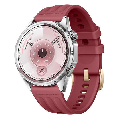 One Line Triple Loop Design Solid Color Silicone Watch Band, 22mm, 18mm