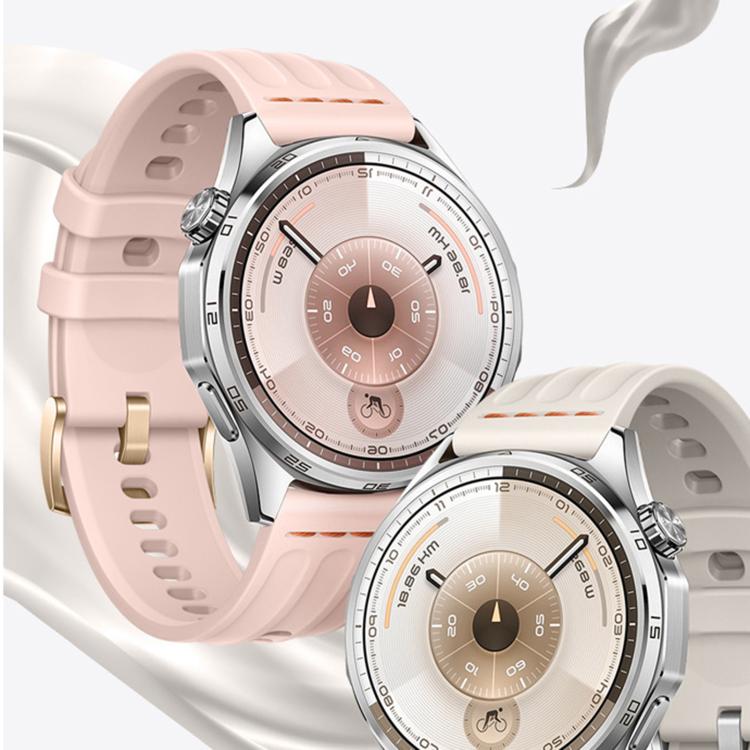 One Line Triple Loop Design Solid Color Silicone Watch Band, 22mm, 18mm