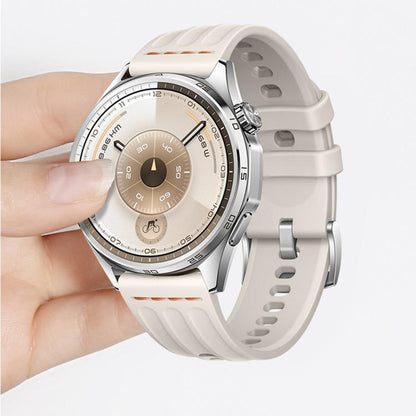 One Line Triple Loop Design Solid Color Silicone Watch Band, 22mm, 18mm