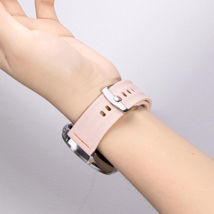 One Line Triple Loop Design Solid Color Silicone Watch Band, 22mm, 18mm