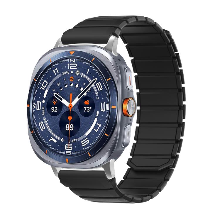 Two Color Magnetic Silicone Watch Band, For Galaxy Watch Ultra2 2026 / 2025 / 1 2024, For Galaxy Watch9 / 8 / 8 Classic