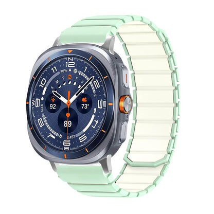 Two Color Magnetic Silicone Watch Band, For Galaxy Watch Ultra2 2026 / 2025 / 1 2024, For Galaxy Watch9 / 8 / 8 Classic