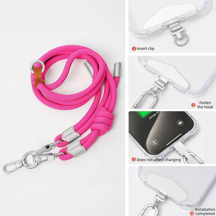Knot Design Adjustable Double-Buckle Crossbody Phone Lanyard