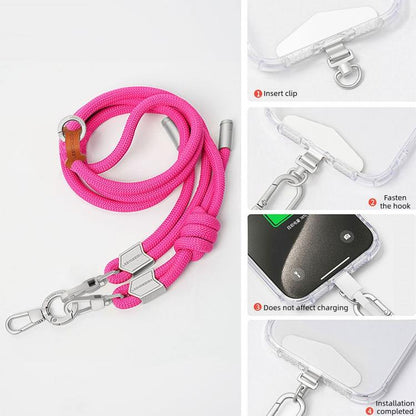 Knot Design Adjustable Double-Buckle Crossbody Phone Lanyard