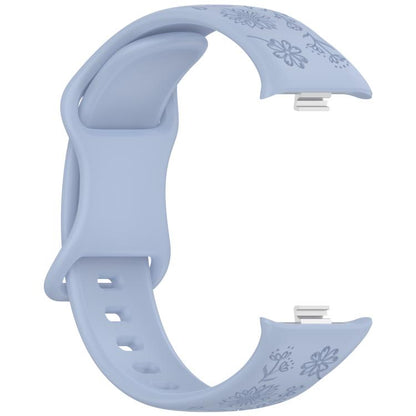 Sunflower Pattern Butterfly Buckle Silicone Watch Band, For Xiaomi Band  10 Pro / Redmi Watch 6 / 5