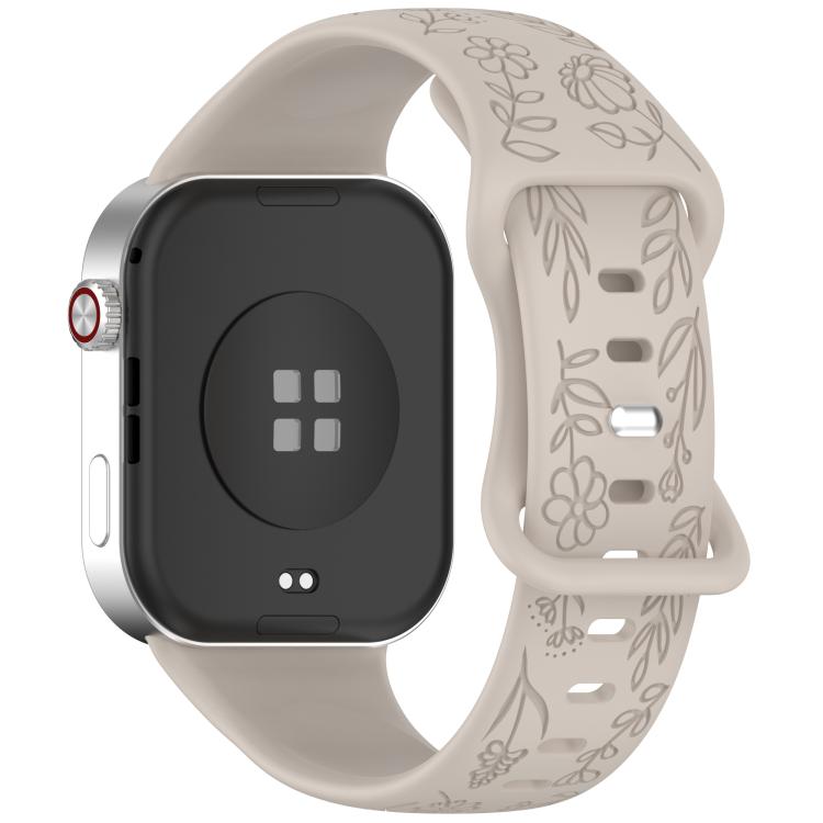 Sunflower Pattern Butterfly Buckle Silicone Watch Band, For Xiaomi Band  10 Pro / Redmi Watch 6 / 5