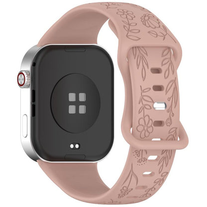 Sunflower Pattern Butterfly Buckle Silicone Watch Band, For Xiaomi Band  10 Pro / Redmi Watch 6 / 5
