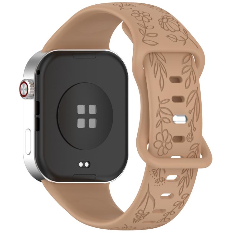 Sunflower Pattern Butterfly Buckle Silicone Watch Band, For Xiaomi Band  10 Pro / Redmi Watch 6 / 5
