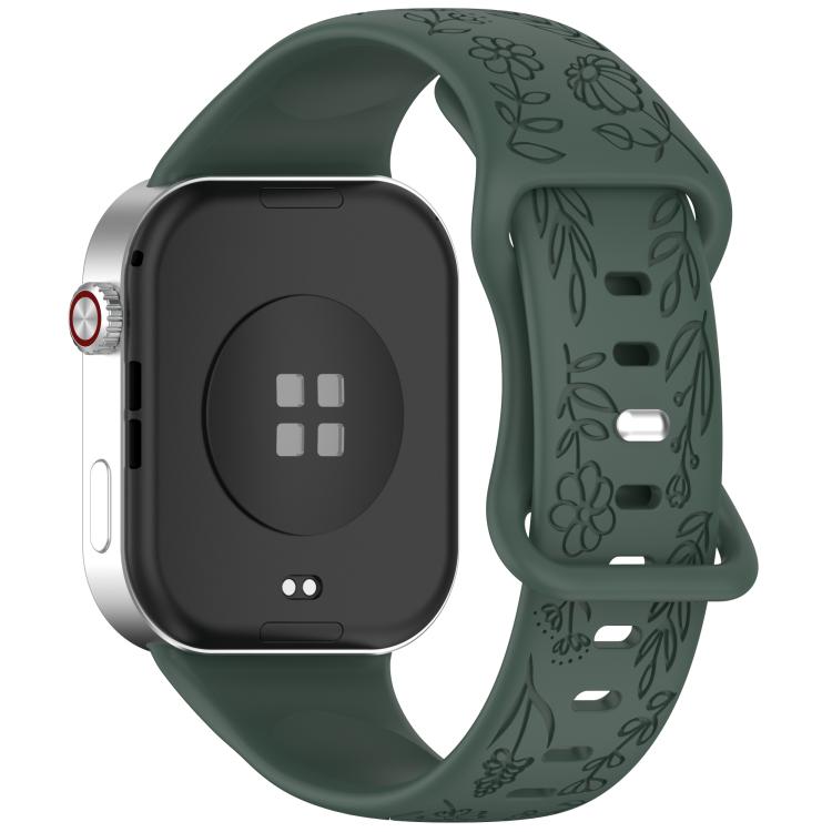 Sunflower Pattern Butterfly Buckle Silicone Watch Band, For Xiaomi Band  10 Pro / Redmi Watch 6 / 5