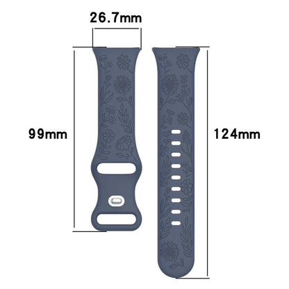 Sunflower Pattern Butterfly Buckle Silicone Watch Band, For Xiaomi Band  10 Pro / Redmi Watch 6 / 5