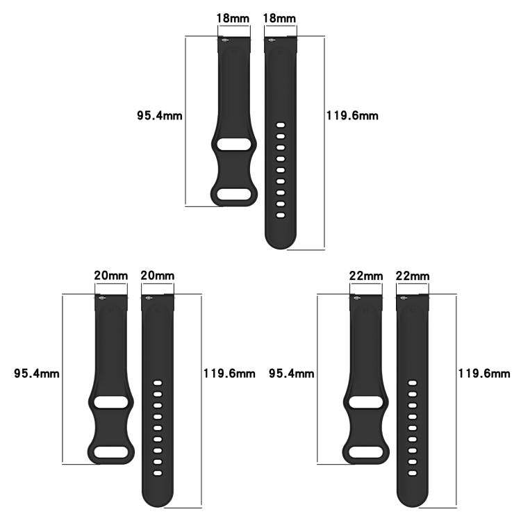 Sunflower Pattern Butterfly Buckle Silicone Watch Band, 22mm, 20mm, 18mm