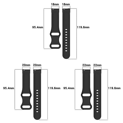 Sunflower Pattern Butterfly Buckle Silicone Watch Band, 22mm, 20mm, 18mm