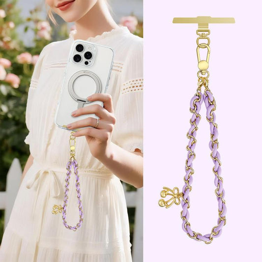 Sweet & Cool Two-Tone Metal-Woven Polyester Phone Chain