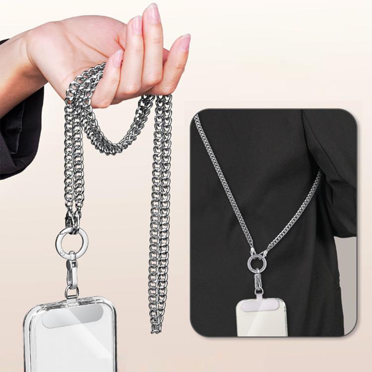 Rotatable Clasp Metal Chain Crossbody Neck Phone Lanyard