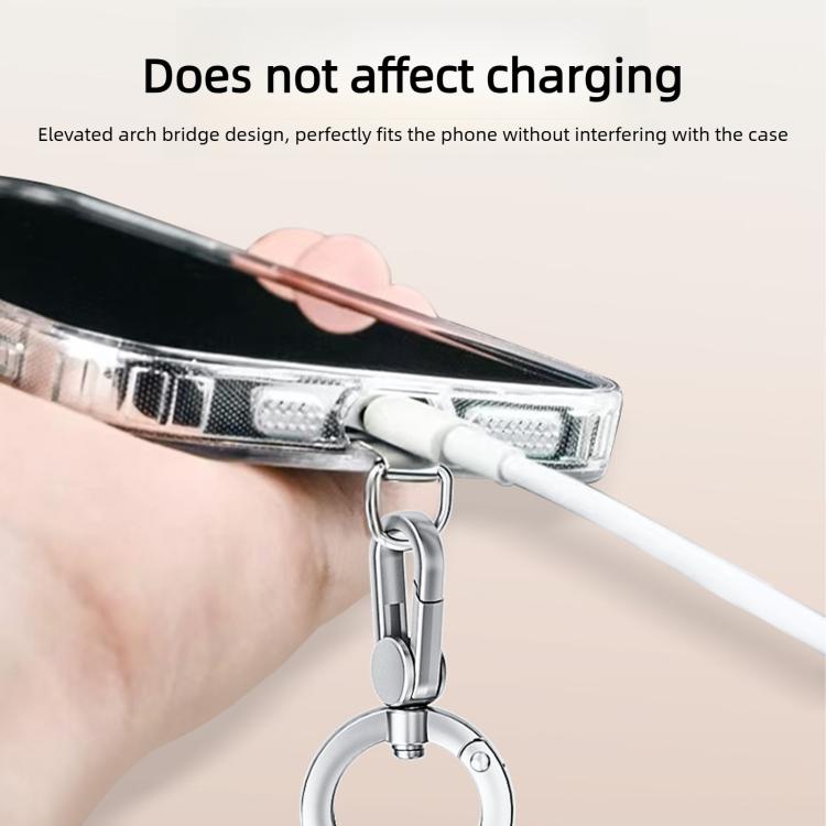 Rotatable Clasp Metal Chain Crossbody Neck Phone Lanyard