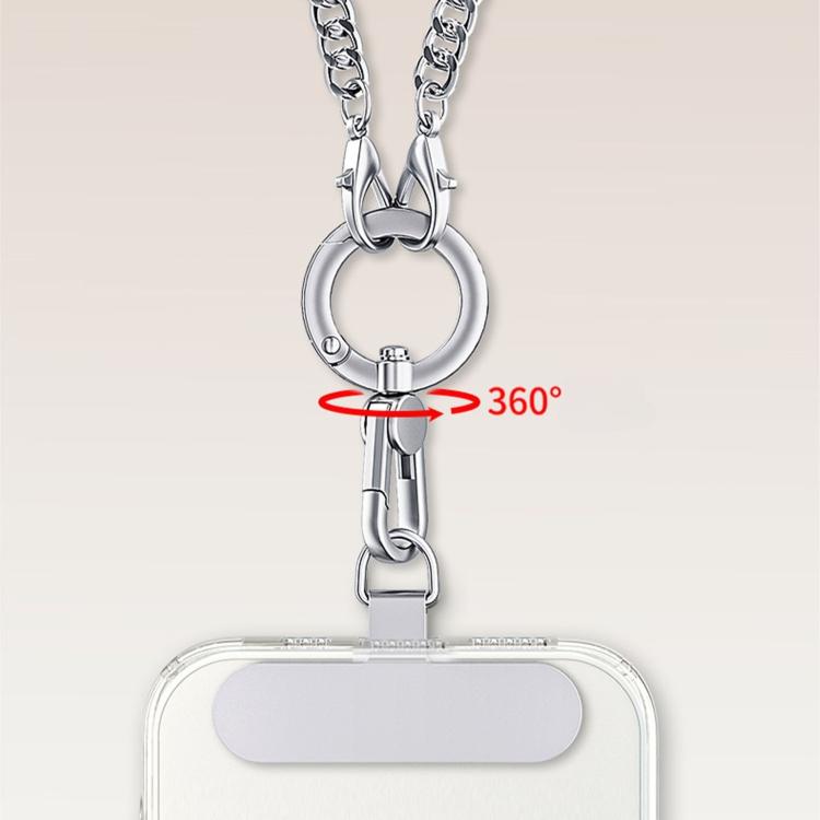 Rotatable Clasp Metal Chain Crossbody Neck Phone Lanyard