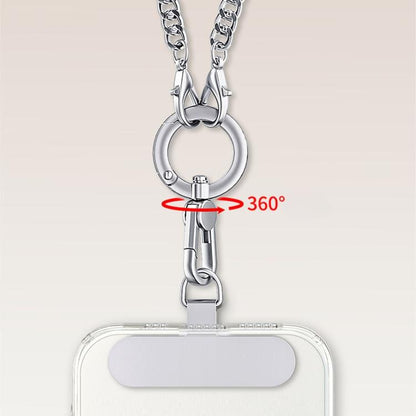 Rotatable Clasp Metal Chain Crossbody Neck Phone Lanyard