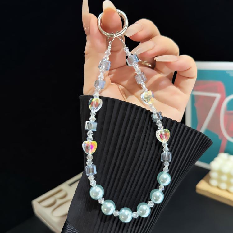 Square Gradient Pearl Minimalist Beaded Chain, Pink, Blue, Purple, Red, Yellow