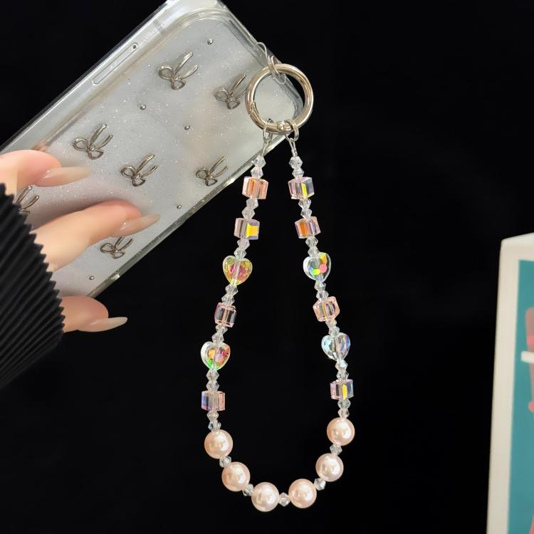 Square Gradient Pearl Minimalist Beaded Chain, Pink, Blue, Purple, Red, Yellow