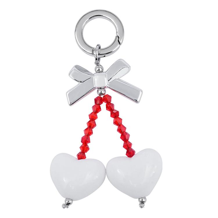 Dopamine Bow Heart-Shaped Ornament Cell Phone Strap