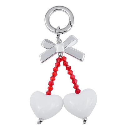 Dopamine Bow Heart-Shaped Ornament Cell Phone Strap