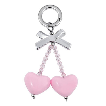 Dopamine Bow Heart-Shaped Ornament Cell Phone Strap